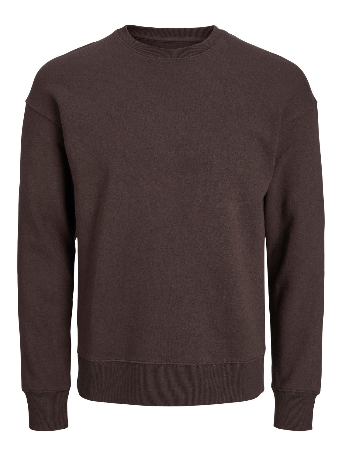 Jack & Jones Effen Sweatshirt met ronde hals -Seal Brown - 12208182