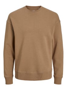 Jack & Jones Plain Crewn Neck Sweatshirt -Otter - 12208182