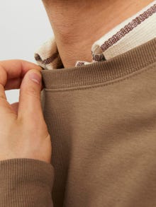 Jack & Jones Ensfarvet Sweatshirt med rund hals -Otter - 12208182