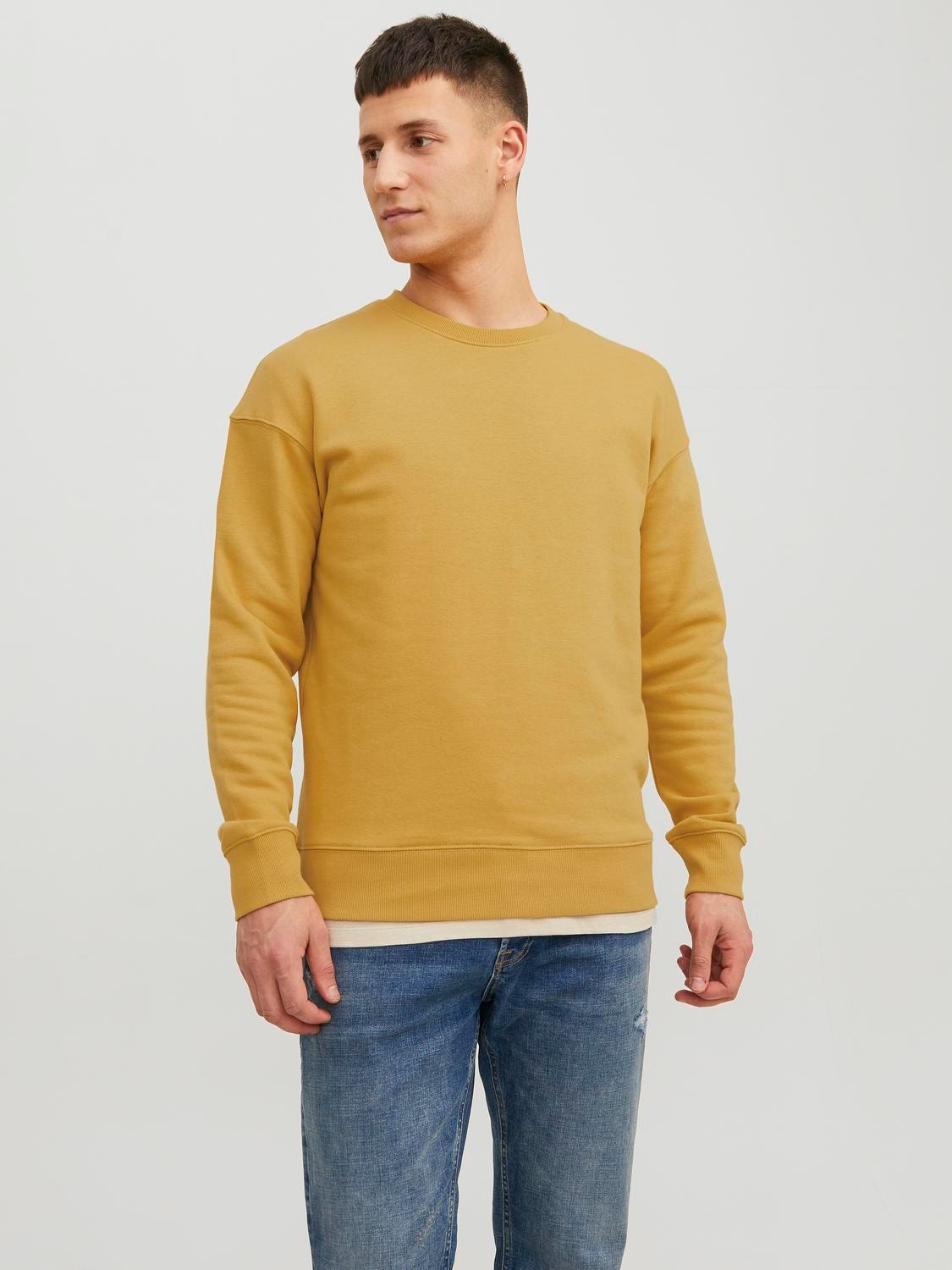 Jack & Jones Einfarbig Sweatshirt mit Rundhals -Honey Gold - 12208182