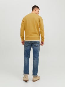 Jack & Jones Plain Crewn Neck Sweatshirt -Honey Gold - 12208182
