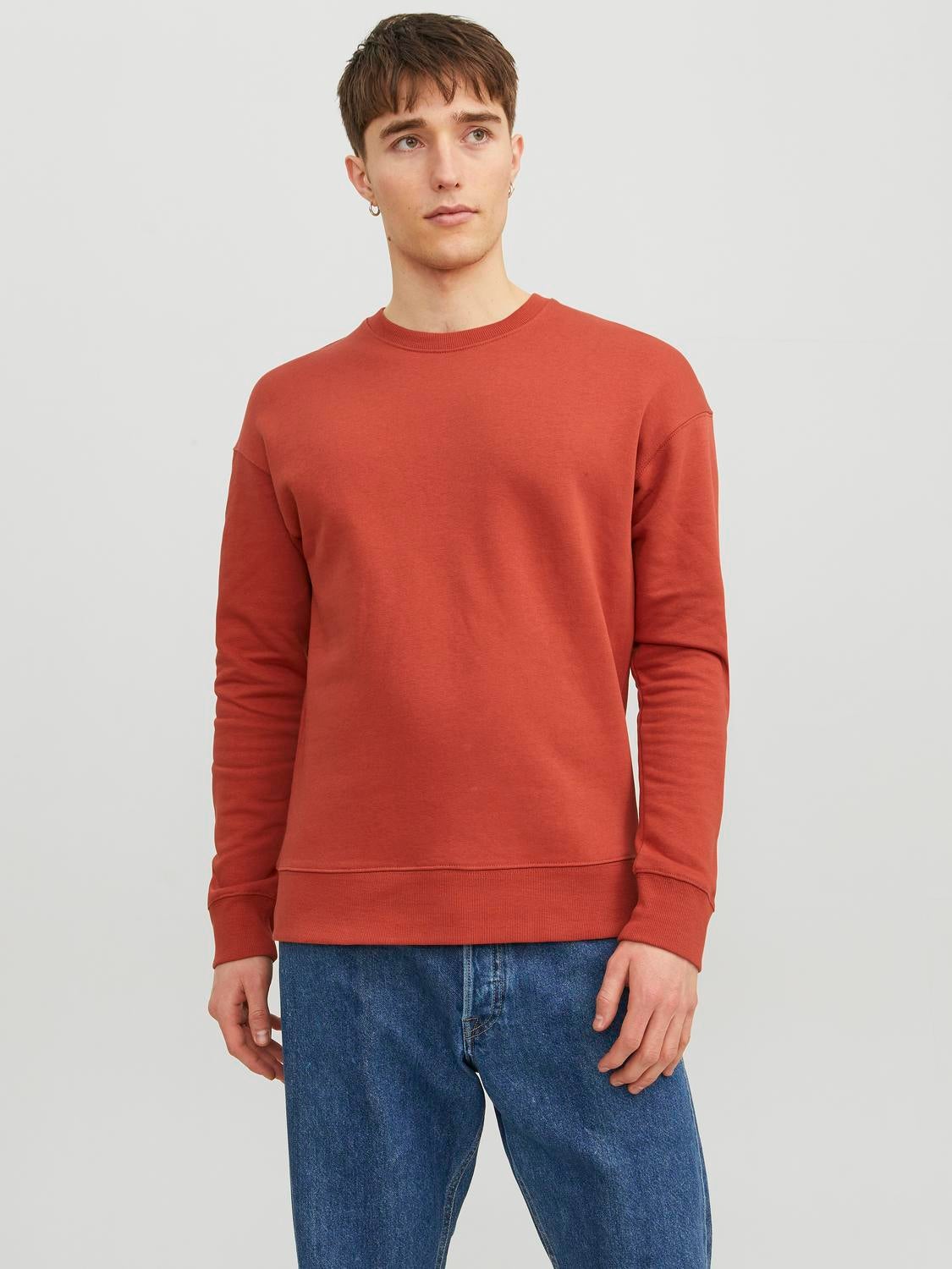 Plain red best sale sweatshirt mens