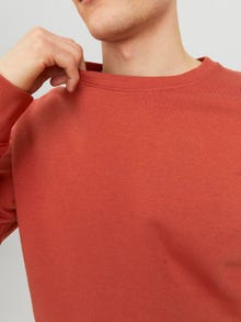 Jack & Jones Plain Crew neck Sweatshirt -Cinnabar - 12208182
