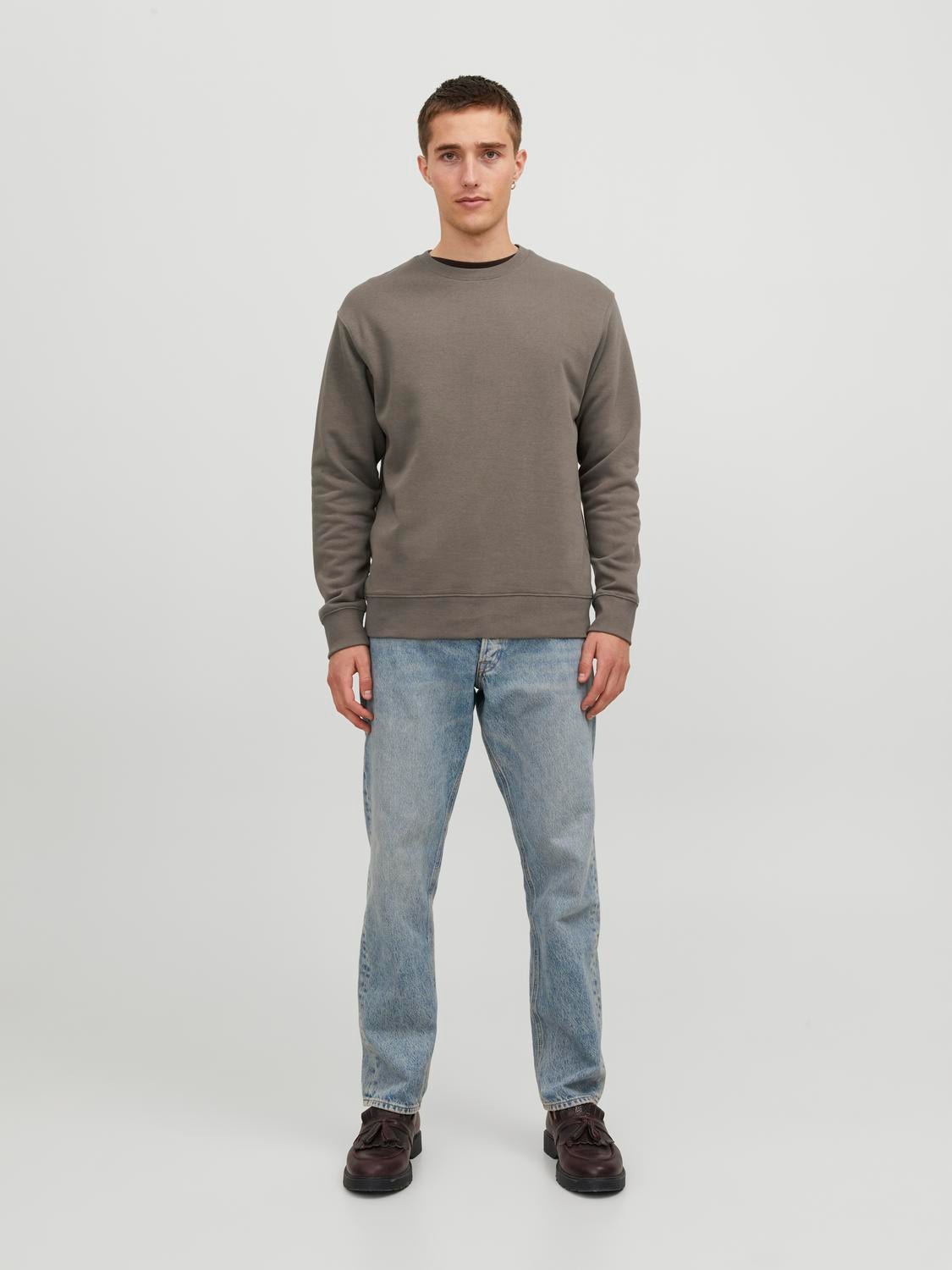 Jack & Jones Plain Crew neck Sweatshirt -Bungee Cord - 12208182