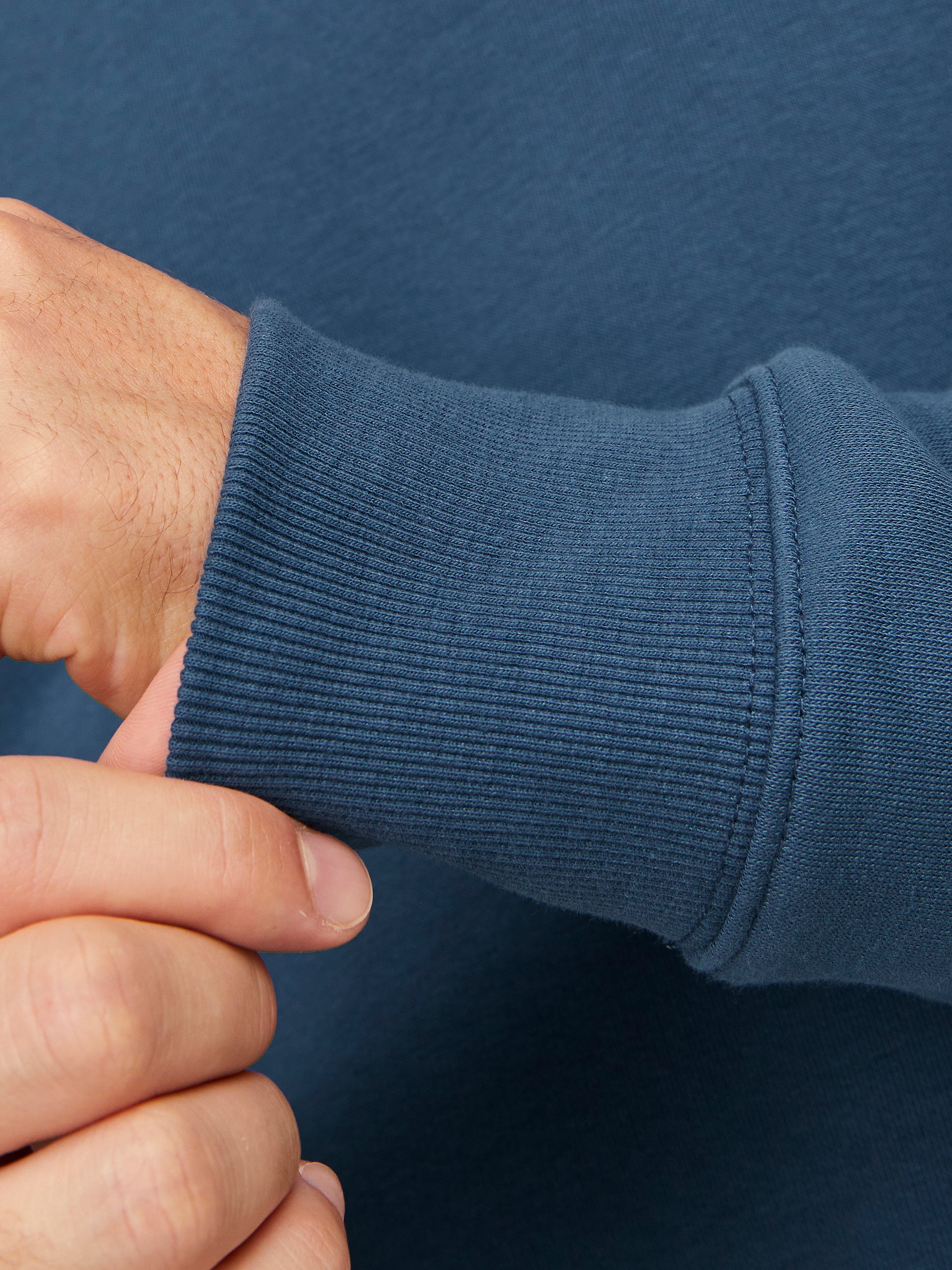 Einfarbig Sweatshirt mit Rundhals | Dunkelblau | Jack & Jones®