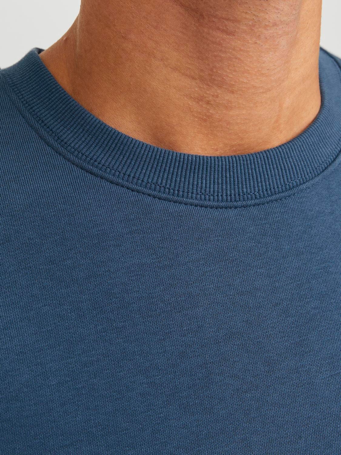Jack & Jones Effen Sweatshirt met ronde hals -Ensign Blue - 12208182