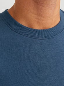 Jack & Jones Ensfarvet Sweatshirt med rund hals -Ensign Blue - 12208182