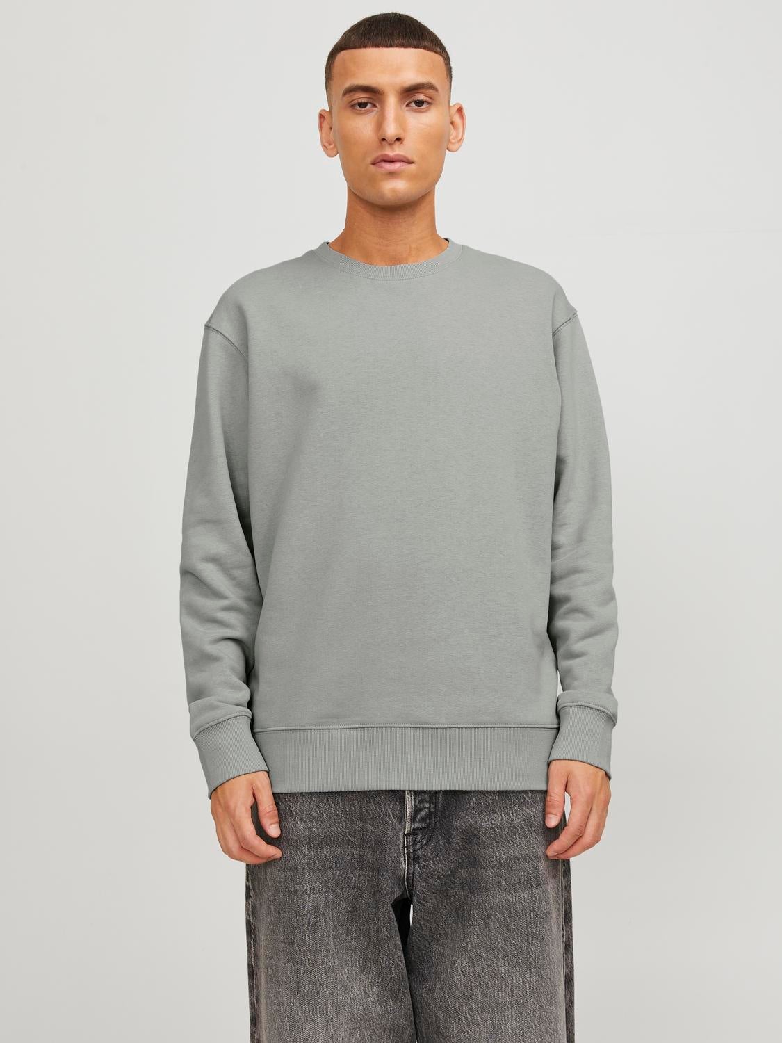 Plain gray shop crewneck sweatshirt