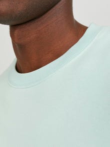 Jack & Jones Ensfarvet Sweatshirt med rund hals -Soothing Sea - 12208182