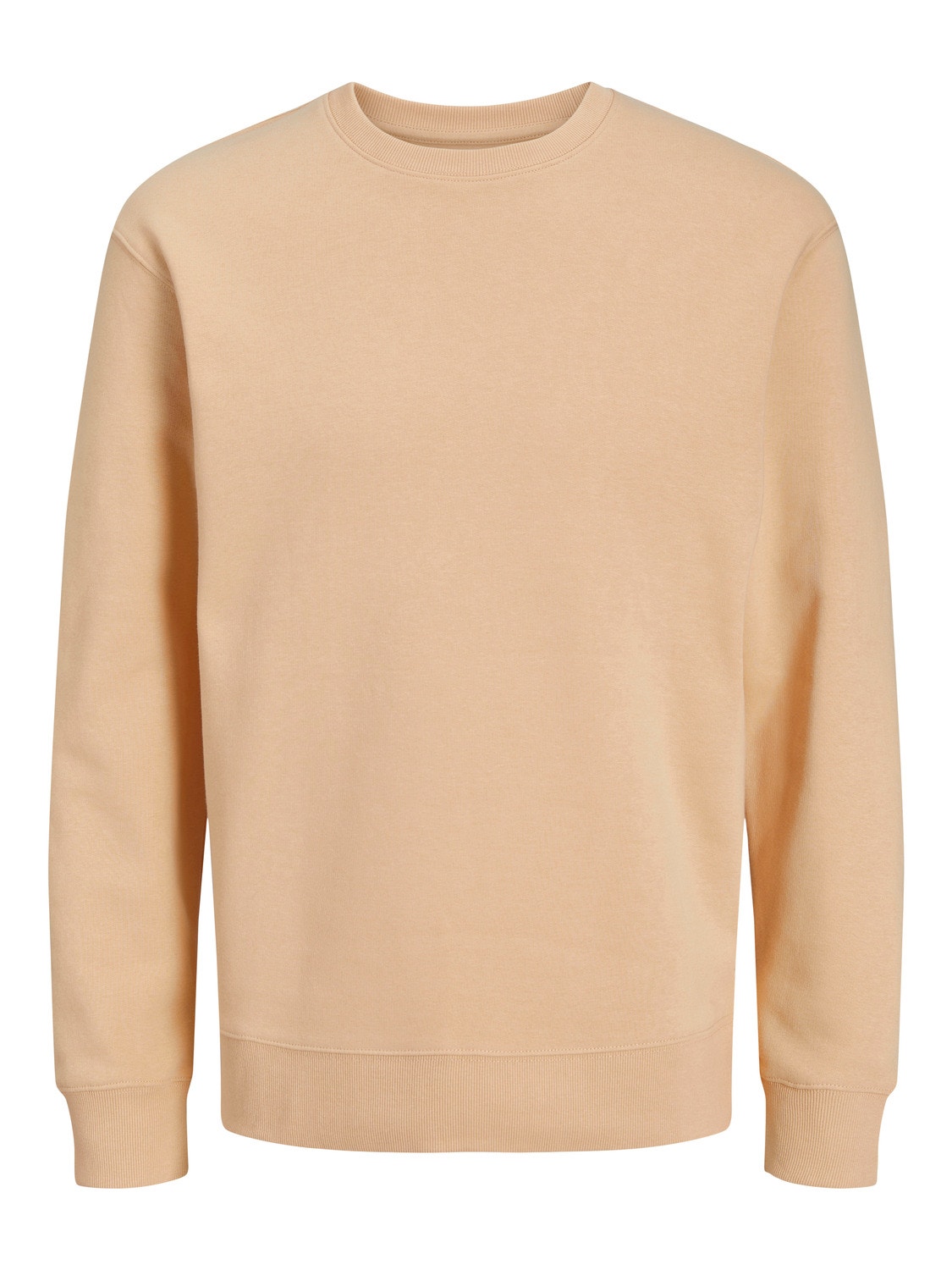 Jack & Jones Plain Crewn Neck Sweatshirt -Apricot Ice  - 12208182