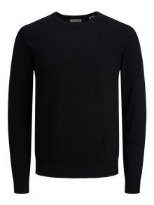 Jack & Jones Plain Knitted pullover -Black - 12208364