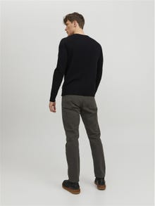 Jack & Jones Ensfarvet Striktrøje -Black - 12208364