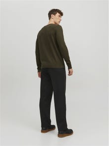 Jack & Jones Vienspalvis Apatinis megztinis -Olive Night - 12208364