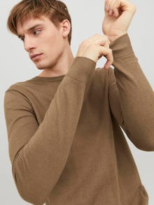 Jack & Jones Plain Crew Neck Jumper -Otter - 12208364