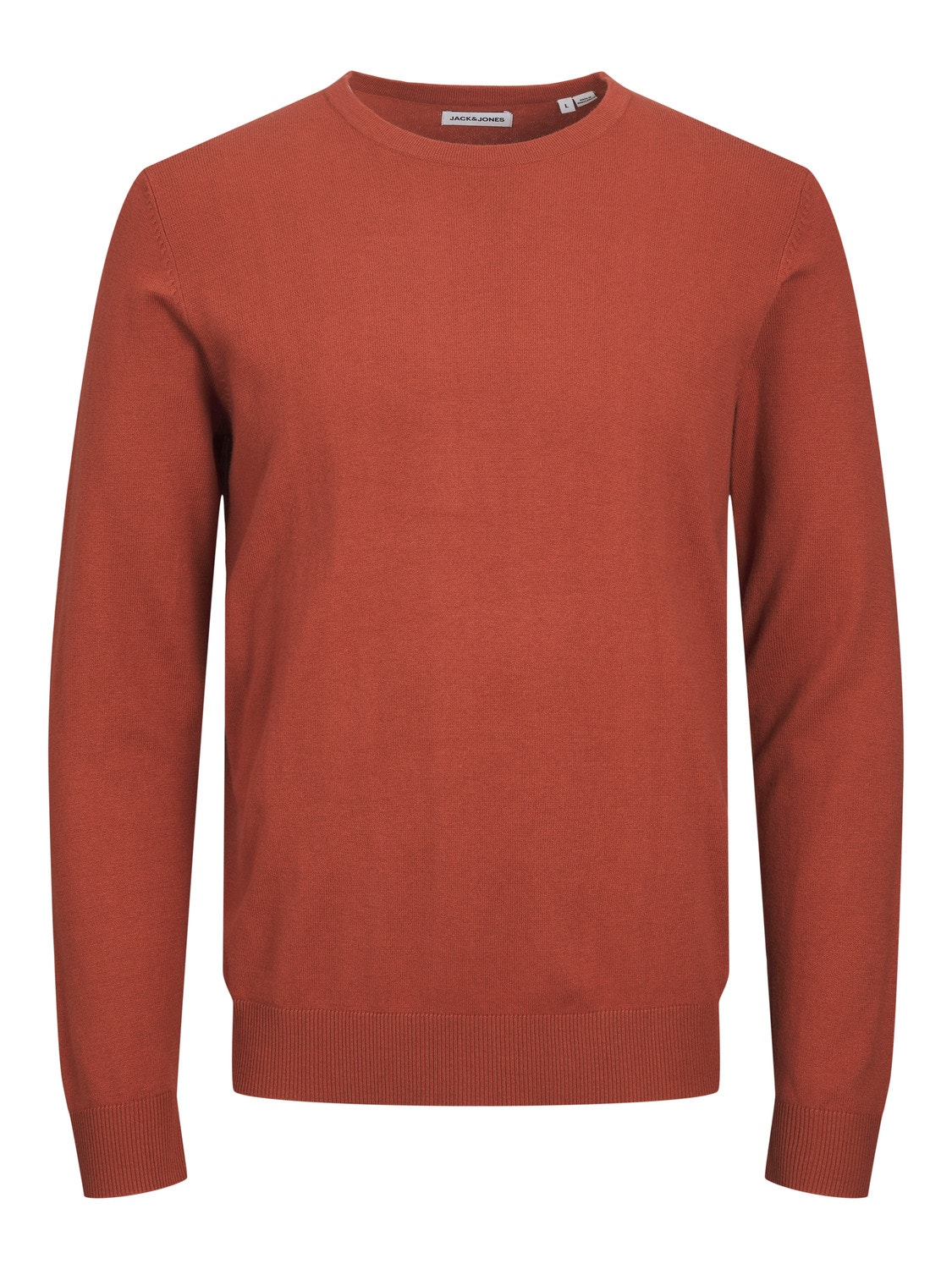 Jack & Jones Gładki Sweter z dzianiny z okrągłym dekoltem -Cinnabar - 12208364