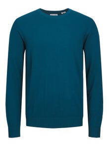 Jack & Jones Einfarbig Strickpullover mit Rundhals -Sailor blue - 12208364