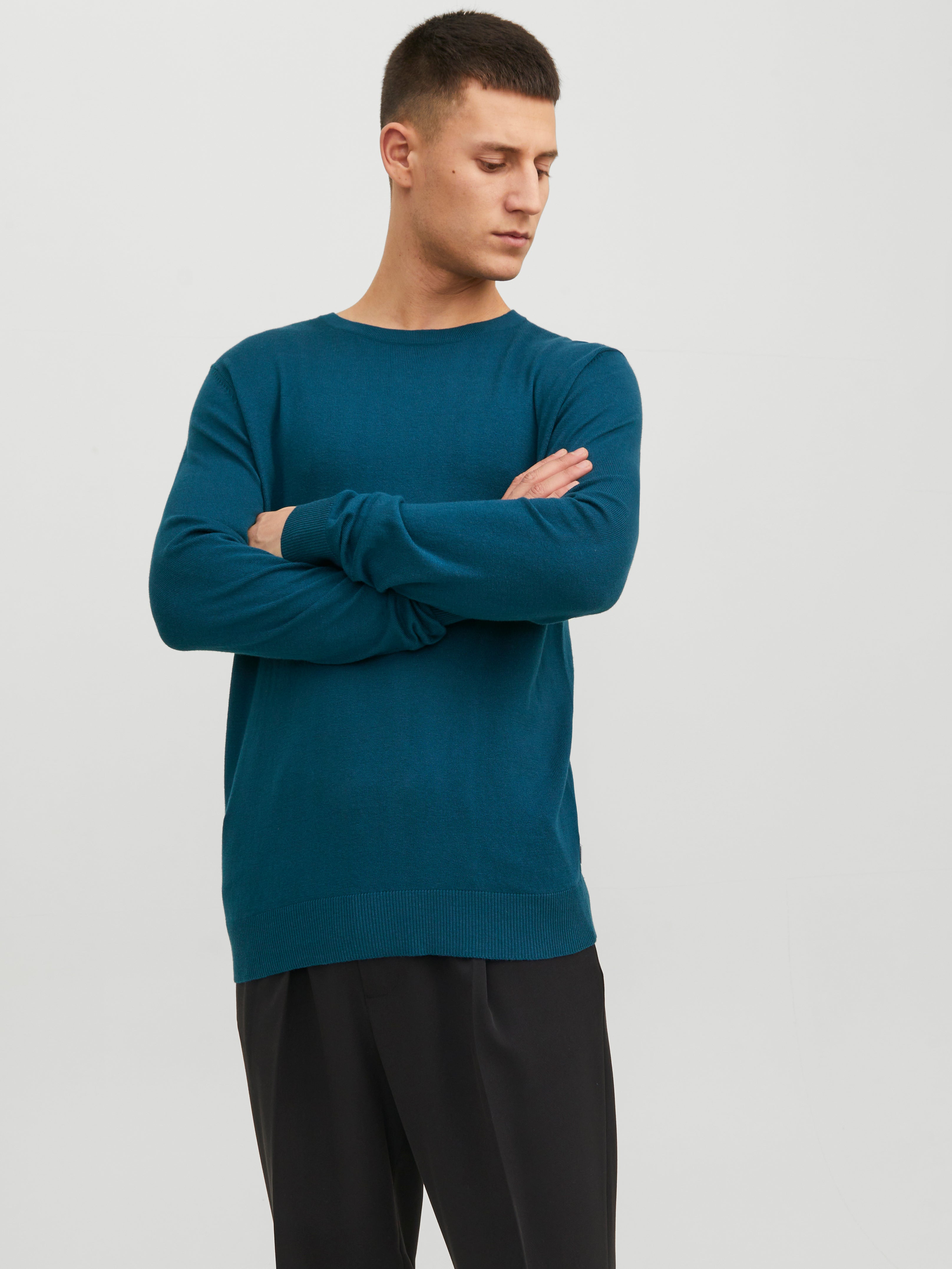 Crew neck Knitted pullover with 10% discount! | Jack u0026 Jones®