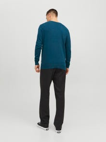 Jack & Jones Einfarbig Strickpullover mit Rundhals -Sailor blue - 12208364