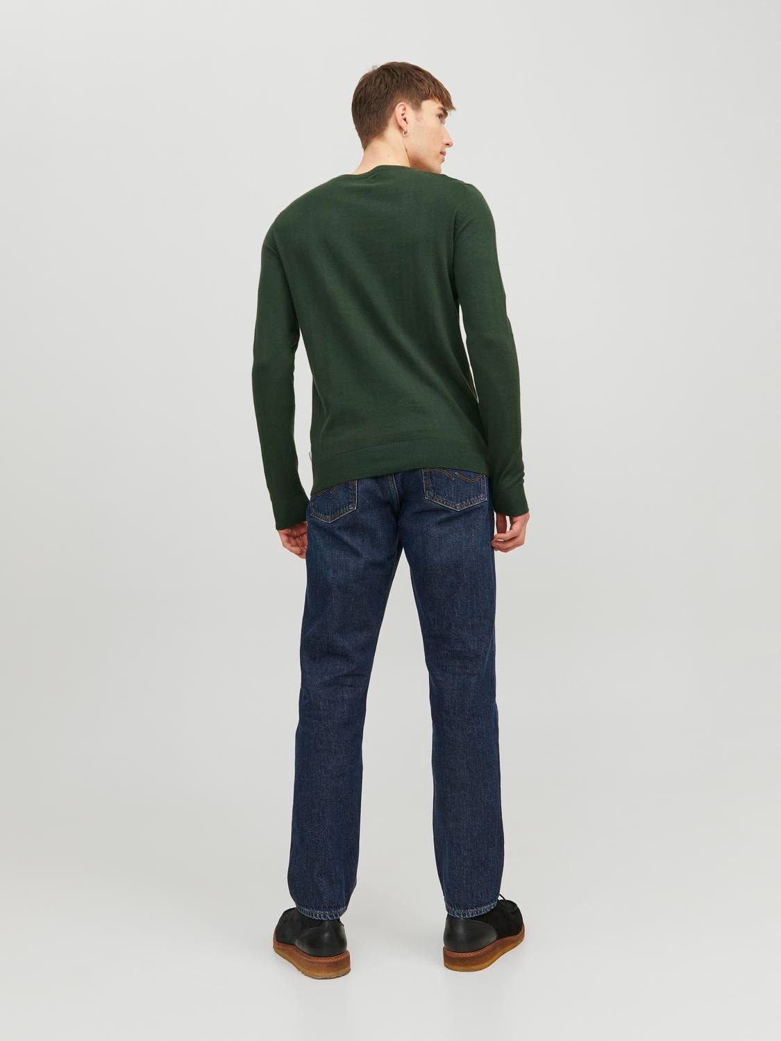 Jack & Jones Gładki Sweter z dzianiny z okrągłym dekoltem -Mountain View - 12208364