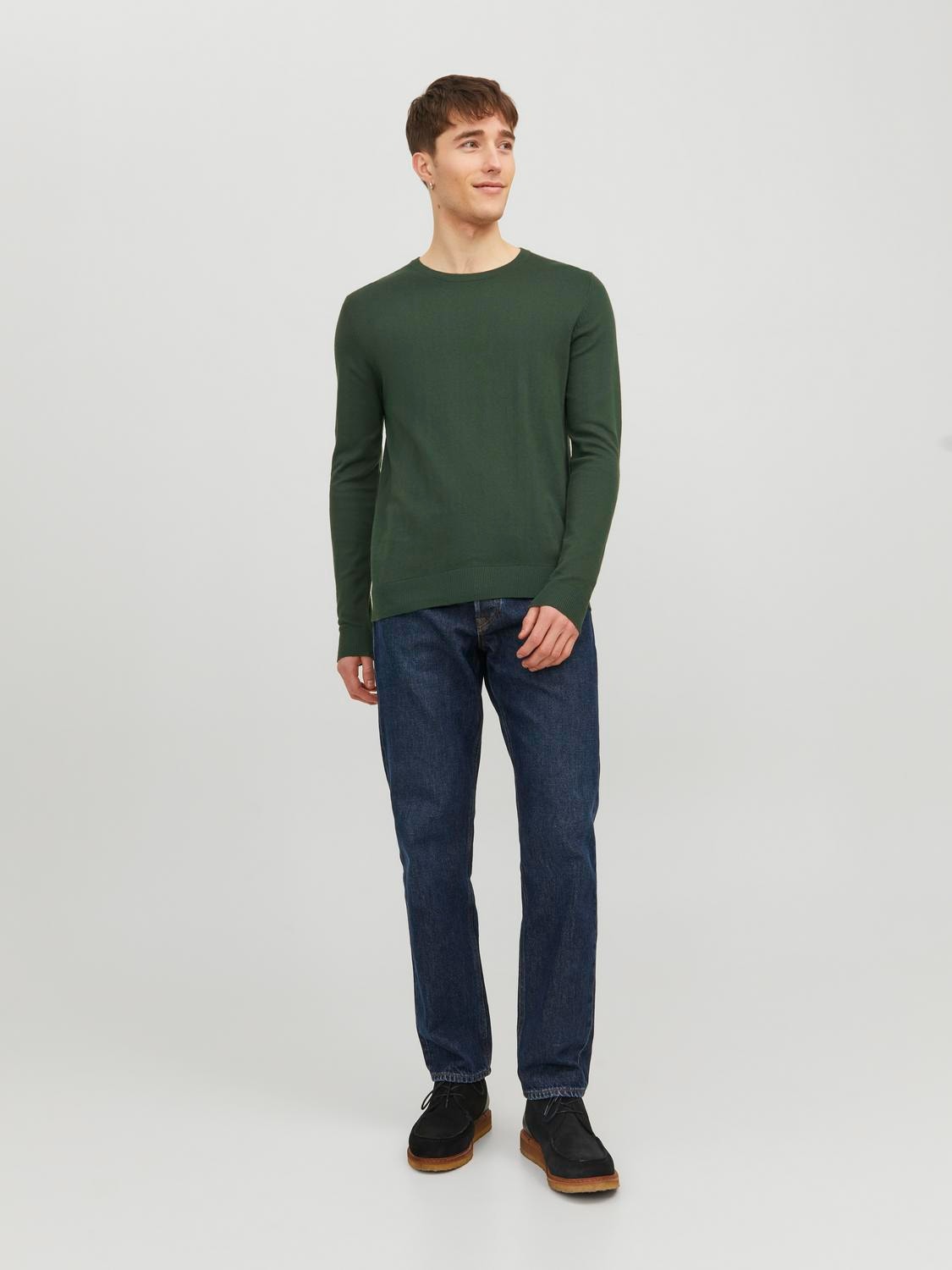 Jack & Jones Plain Crew Neck Jumper -Mountain View - 12208364