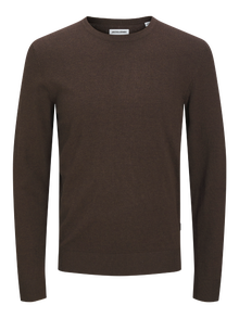 Jack & Jones Einfarbig Strickpullover -Mulch - 12208364