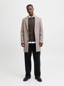 Jack & Jones Einfarbig Strickpullover -Mulch - 12208364