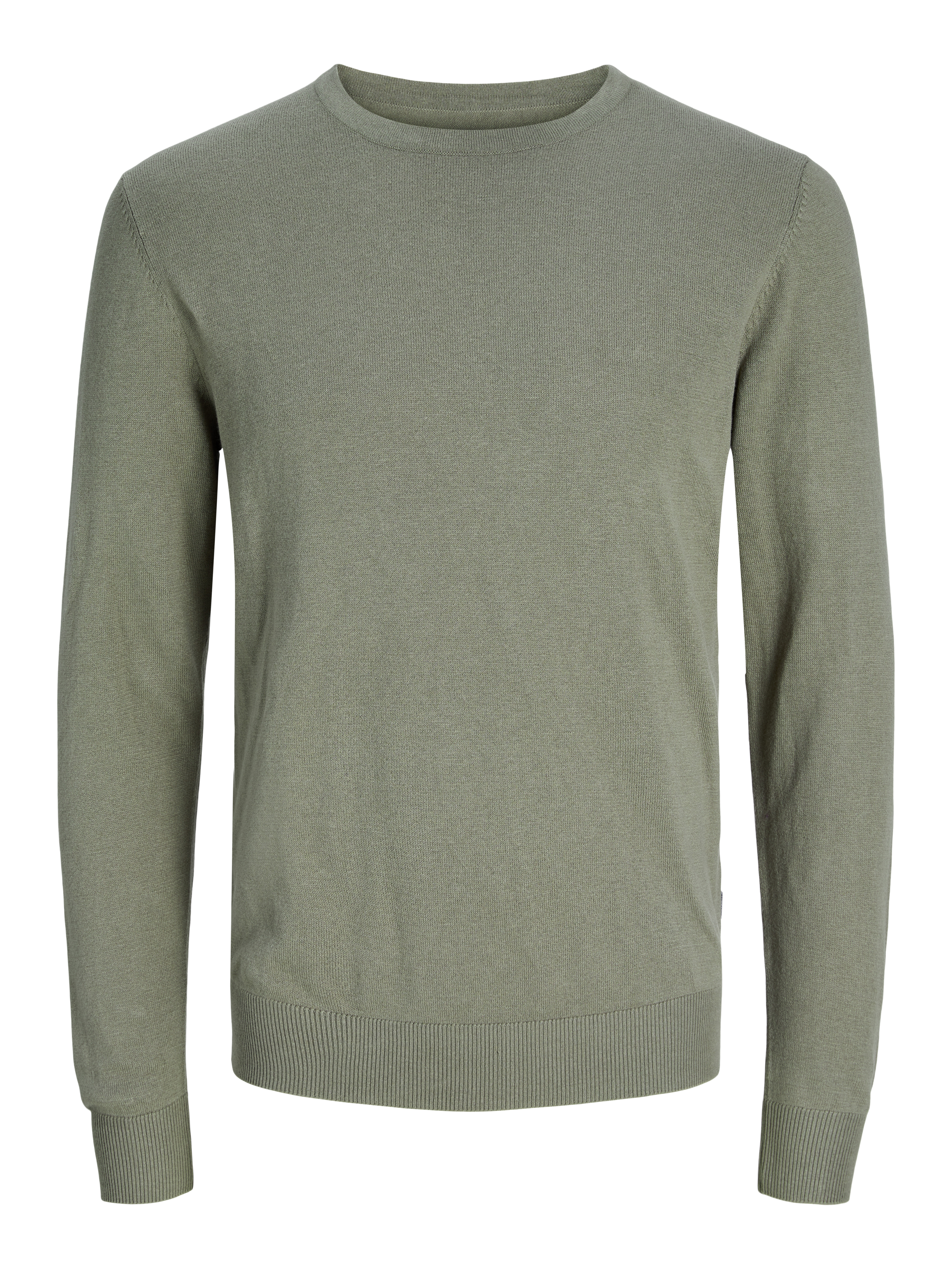 Einfarbig Strickpullover