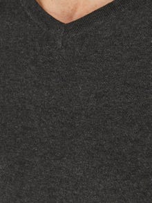 Jack & Jones Einfarbig Strickpullover mit Rundhals -Dark Grey Melange - 12208365