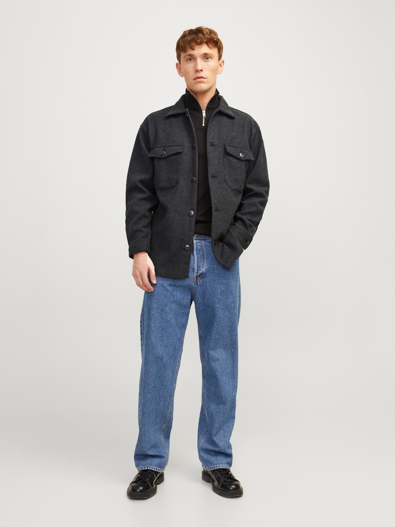 Jack & Jones Regular Fit Volnočasová košile -Black - 12209271