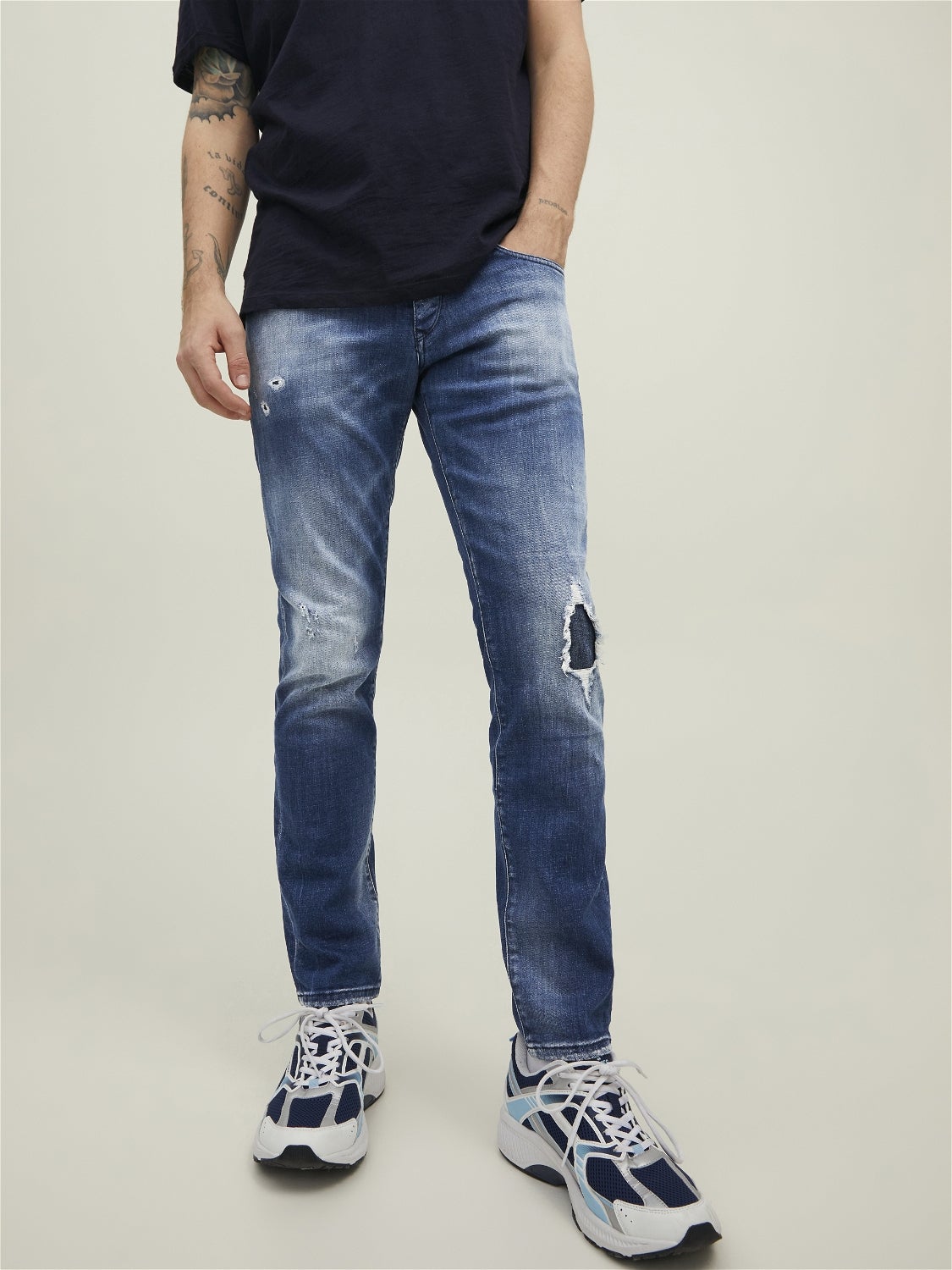 Blue discount 57% Jack & Jones Jeggings & Skinny & Slim MEN FASHION Jeans Worn-in 