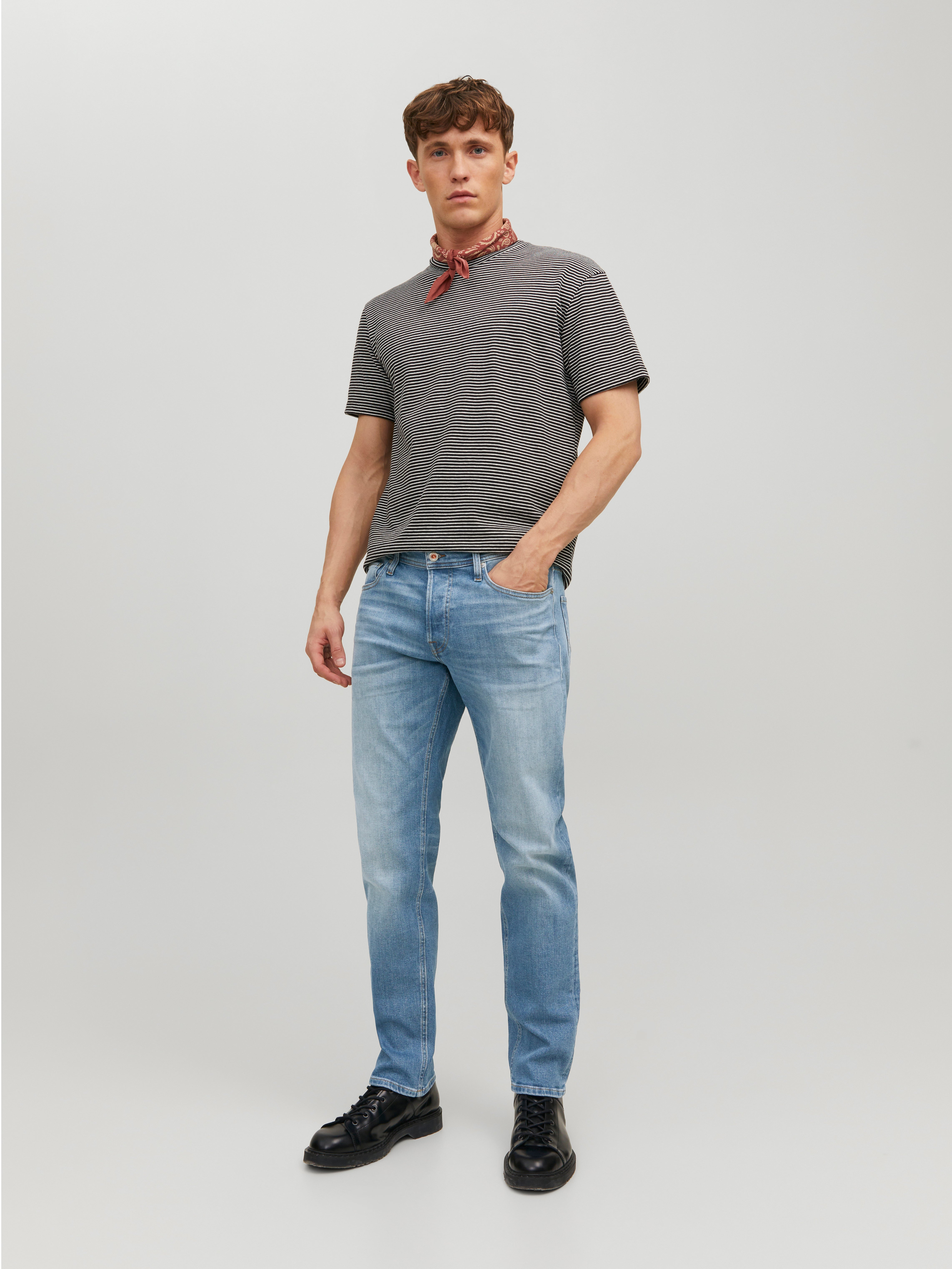 Jack & Jones JWHCLARK JJORIGINAL - Jeans Tapered Fit - blue denim/blu denim