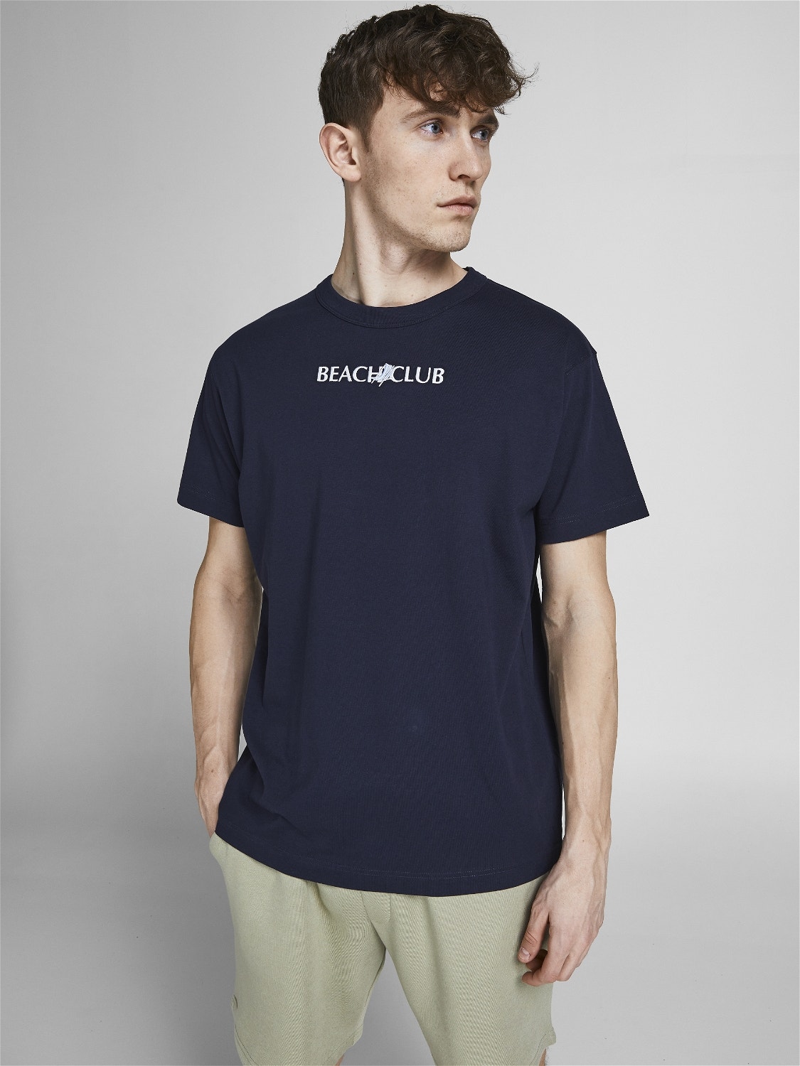 Jack & Jones T-shirt Texte Col rond -Navy Blazer - 12209827