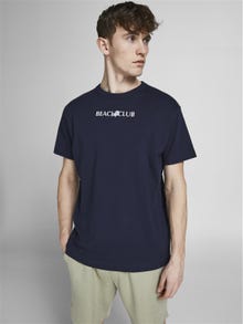 Jack & Jones T-shirt Texte Col rond -Navy Blazer - 12209827