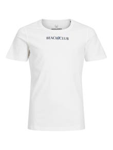 Jack & Jones Trykk T-skjorte For gutter -Cloud Dancer - 12209935