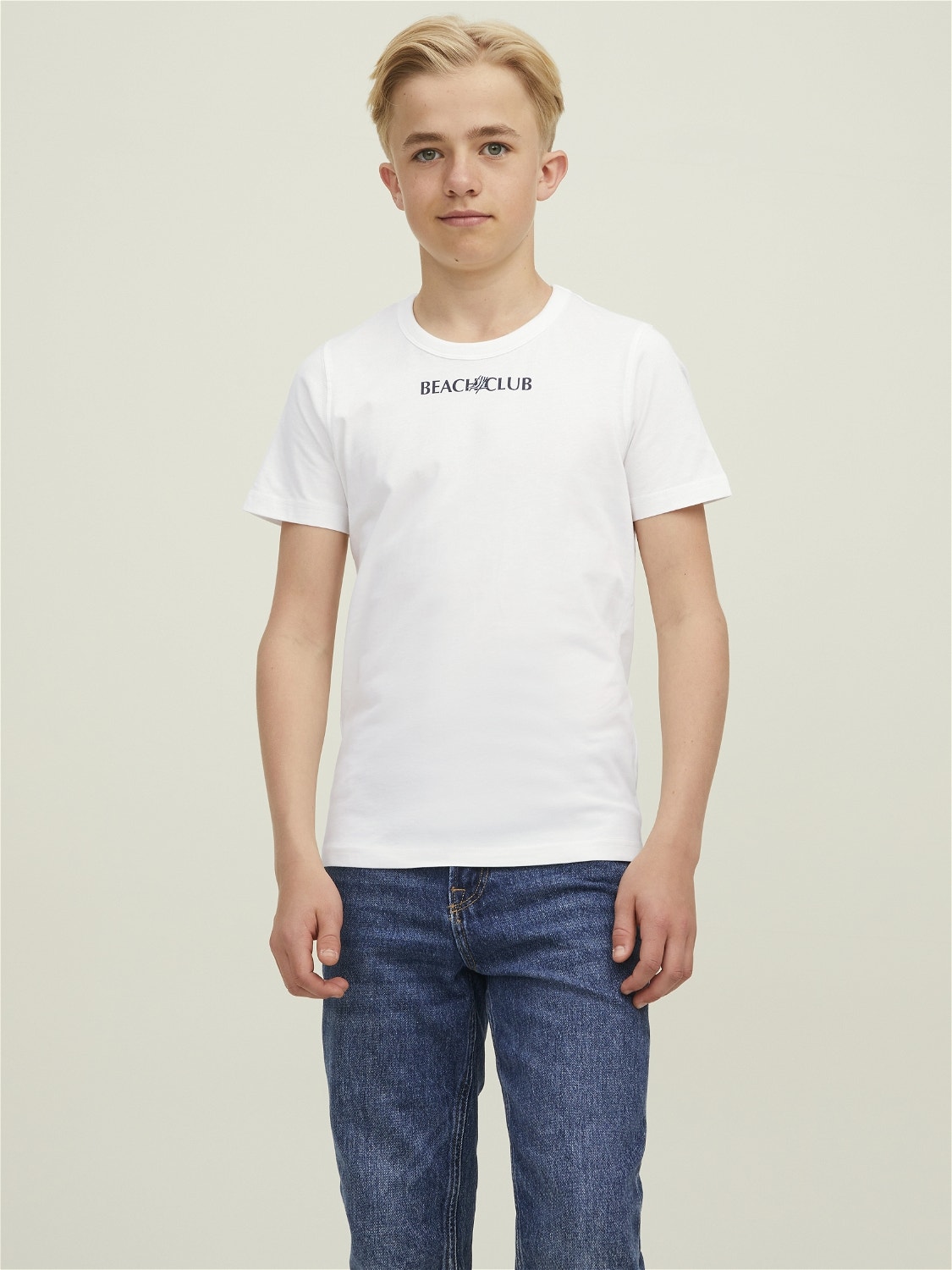 Jack & Jones Poikien Painettu T-paita -Cloud Dancer - 12209935