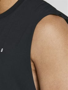 Jack & Jones Logo Ümmargune kaelus T-särk -Black - 12210016