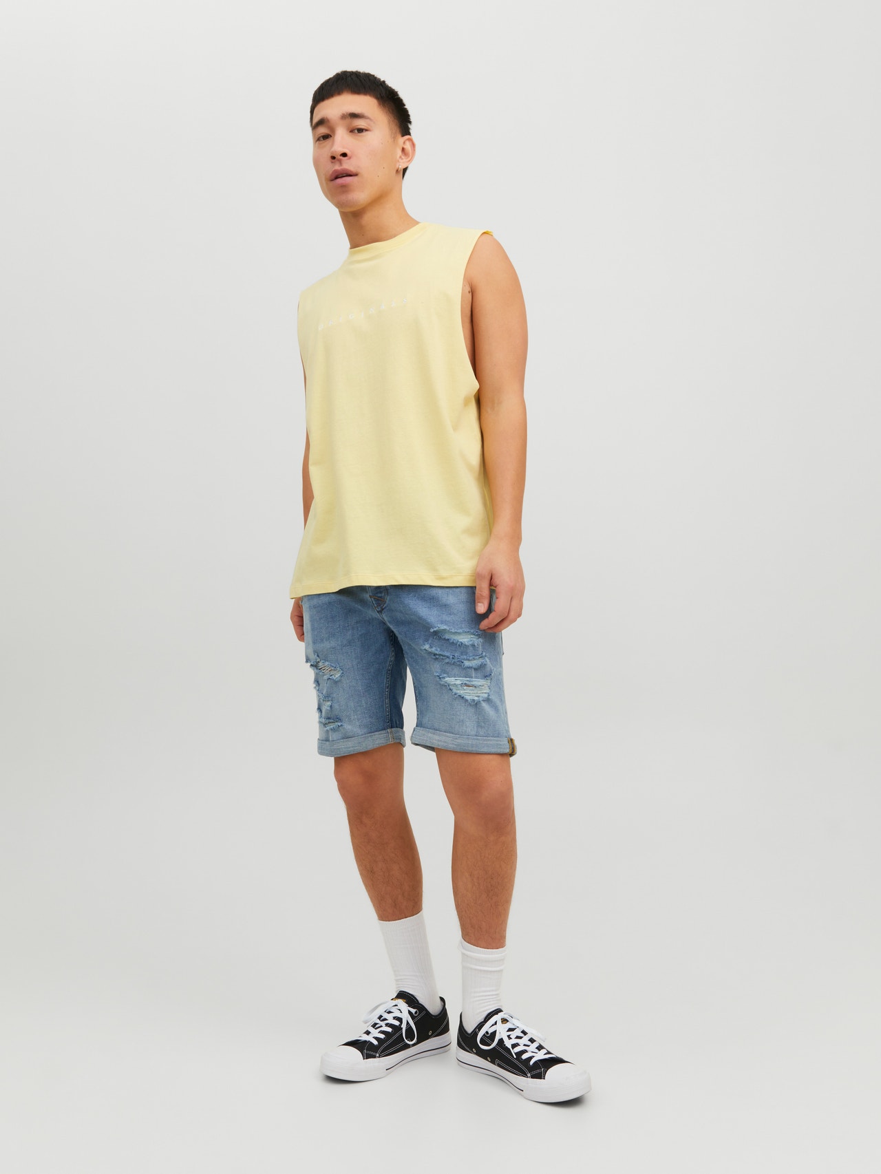 Jack & Jones Logo Crew neck T-shirt -French Vanilla - 12210016