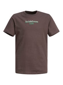 Jack & Jones Logo T-skjorte For gutter -Seal Brown - 12210254