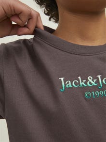 Jack & Jones Logo T-skjorte For gutter -Seal Brown - 12210254