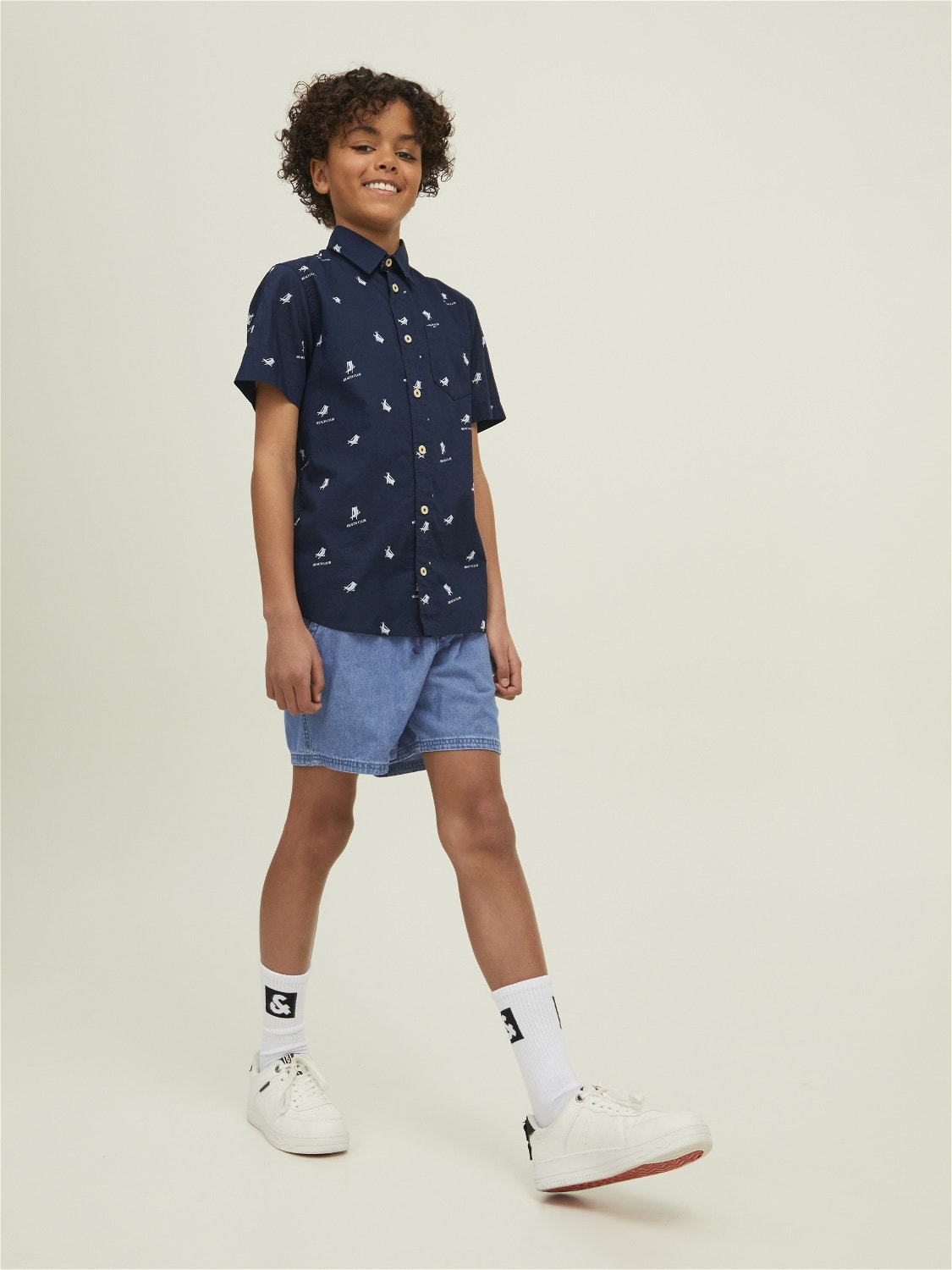 Jack & Jones Regular Fit Denim shorts For boys -Blue Denim - 12210579