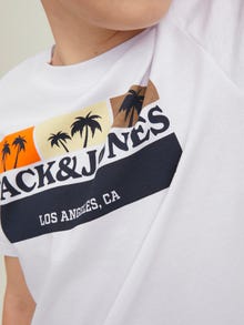 Jack & Jones Logo T-skjorte For gutter -Bright White - 12210681