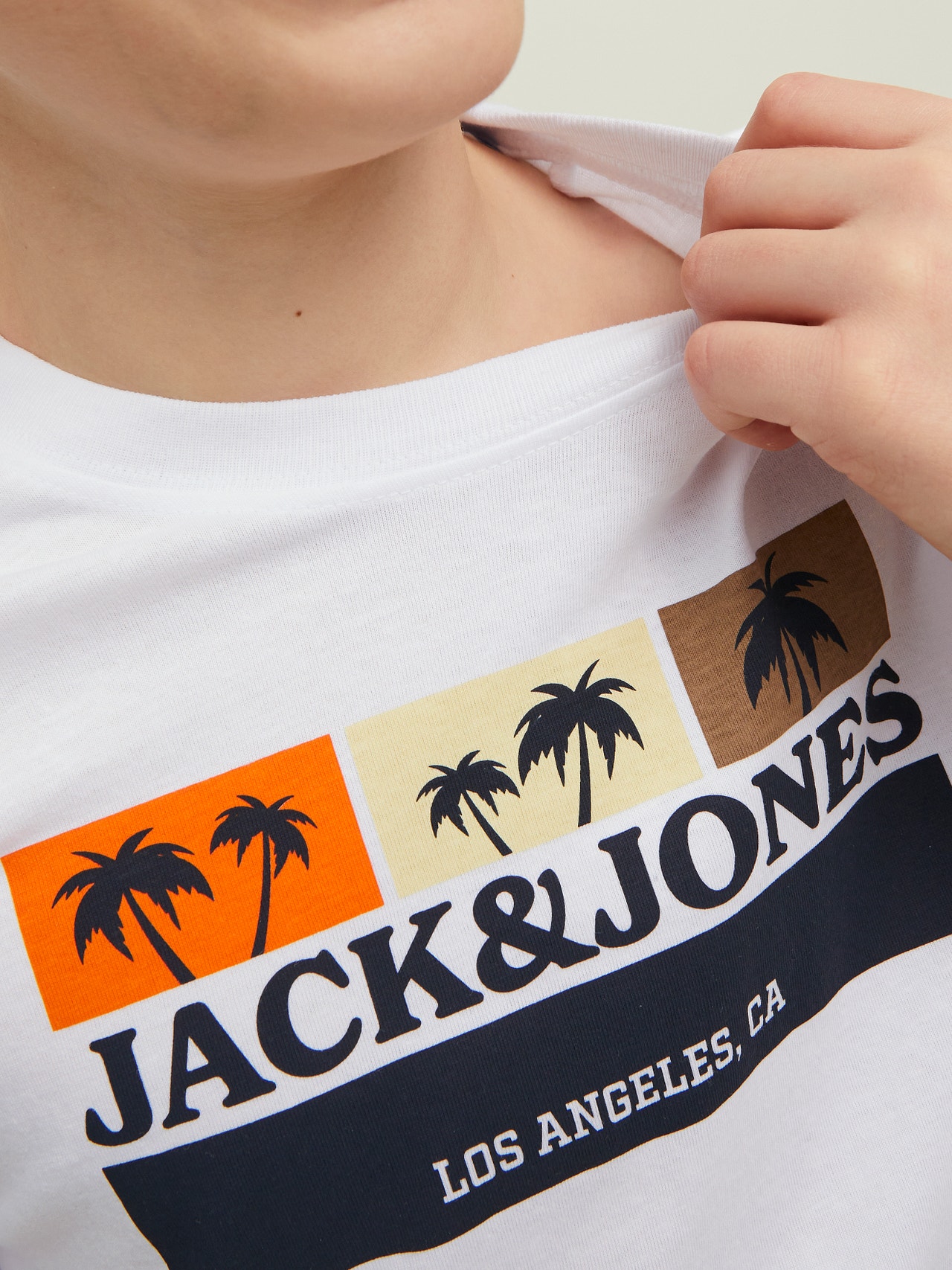 Jack & Jones Poikien Logo T-paita -Bright White - 12210681