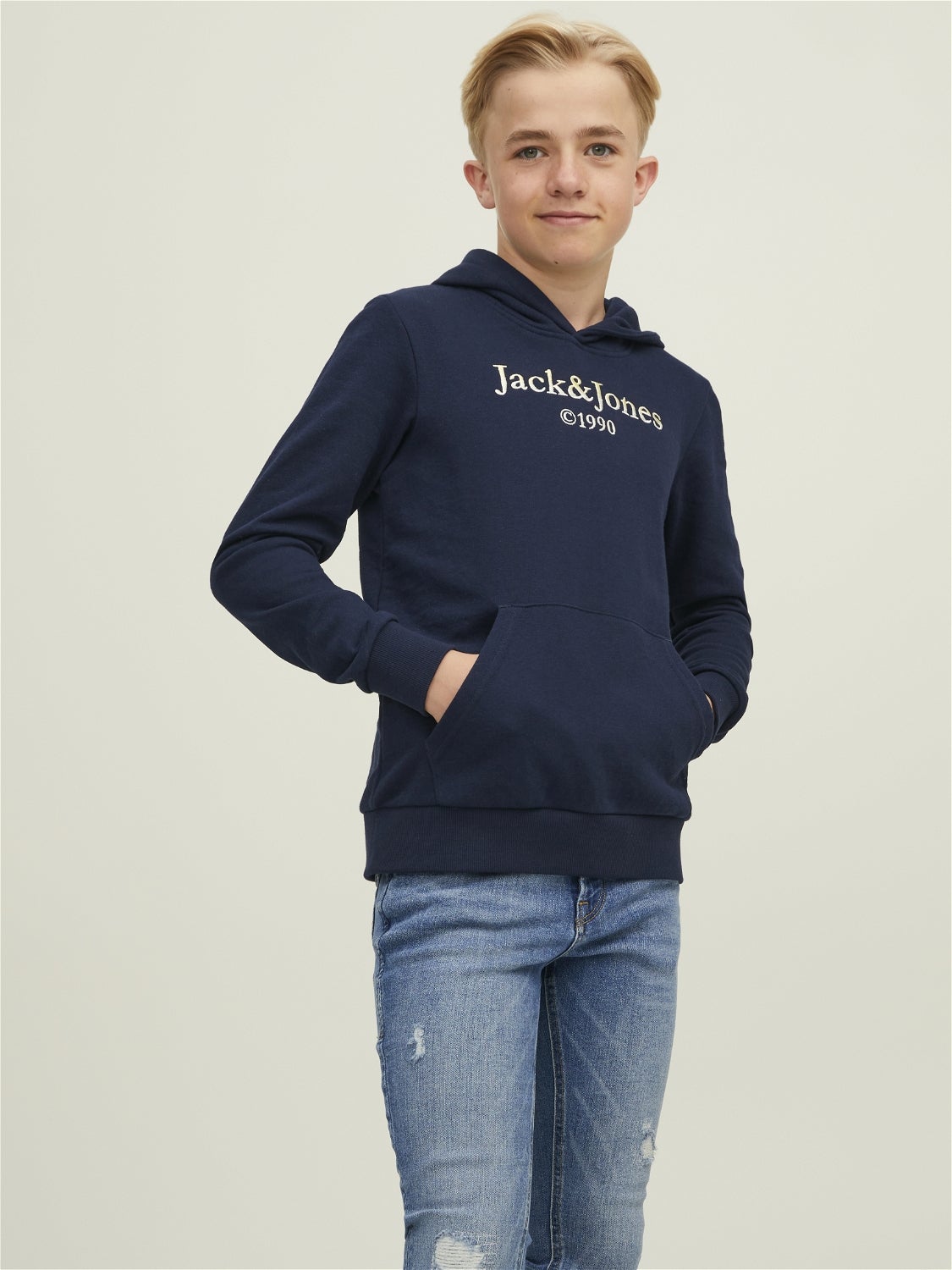 Jack & Jones Garçon Vêtements Pulls & Gilets Pulls Sweatshirts Garçons Blocs De Couleur Sweat À Capuche Men red 