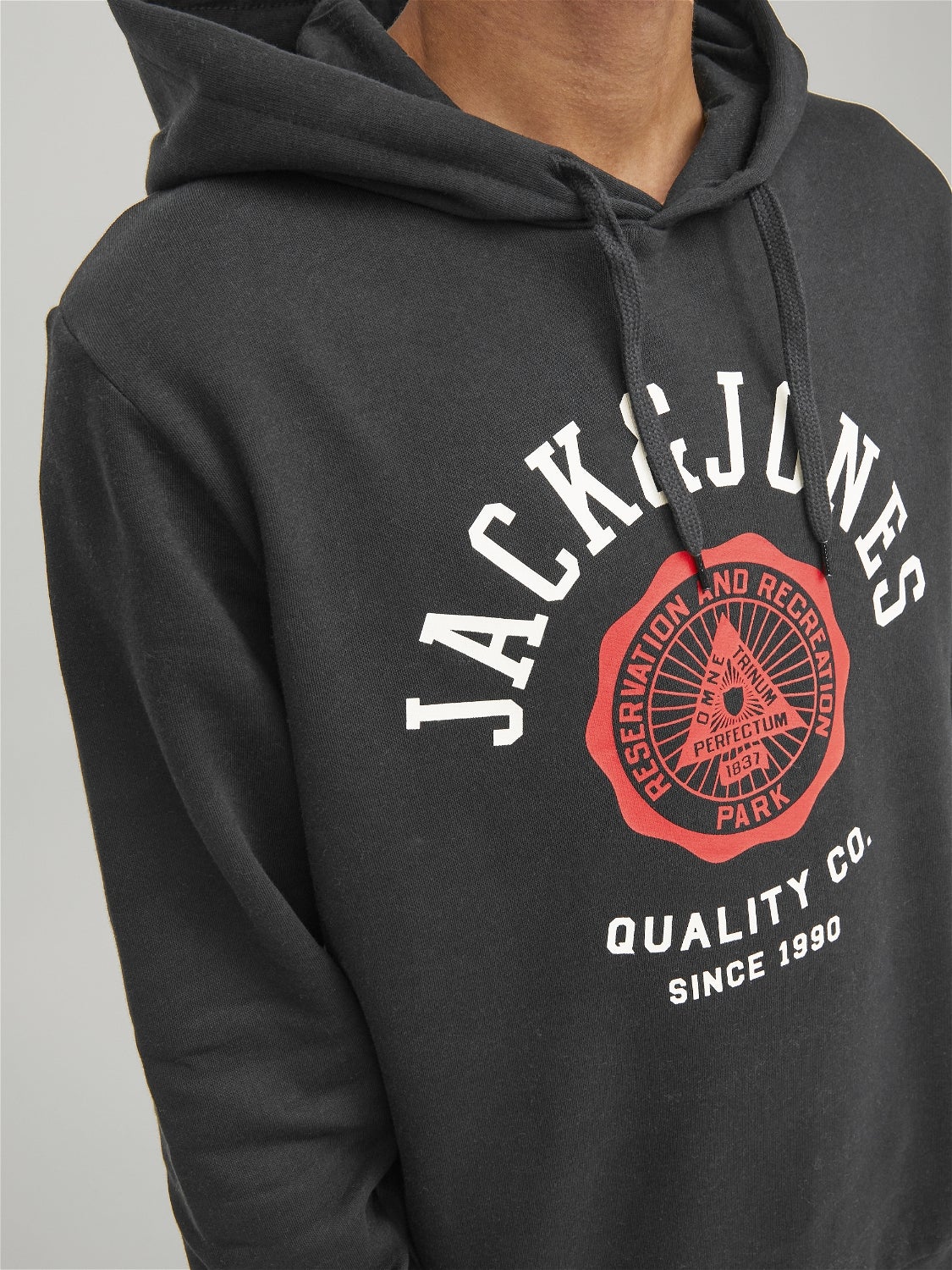 Sudadera con capucha logotipo Jack Jones negra