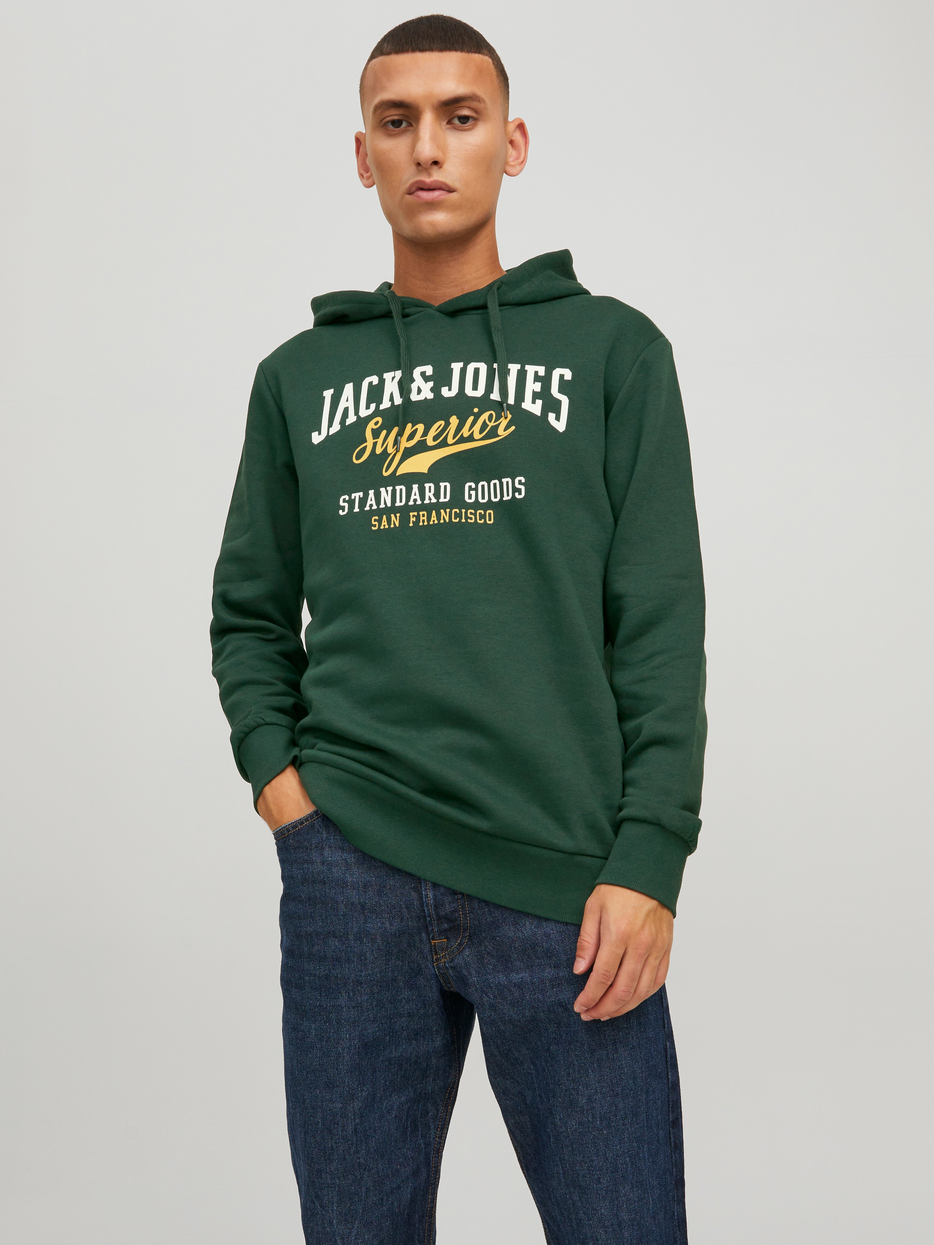 motif front hoodie