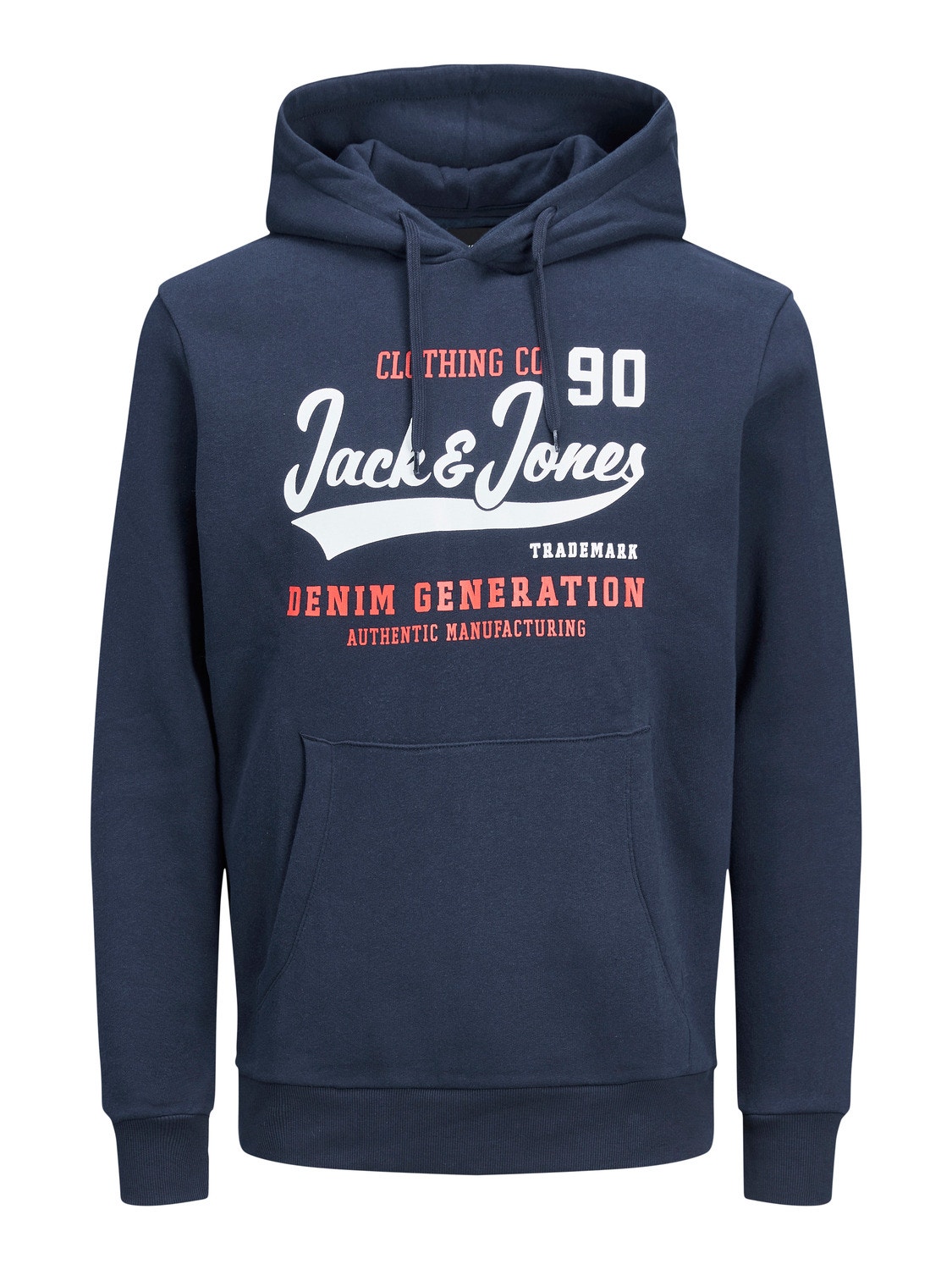 Jack & Jones Logotipas Megztinis su gobtuvu -Navy Blazer - 12210824