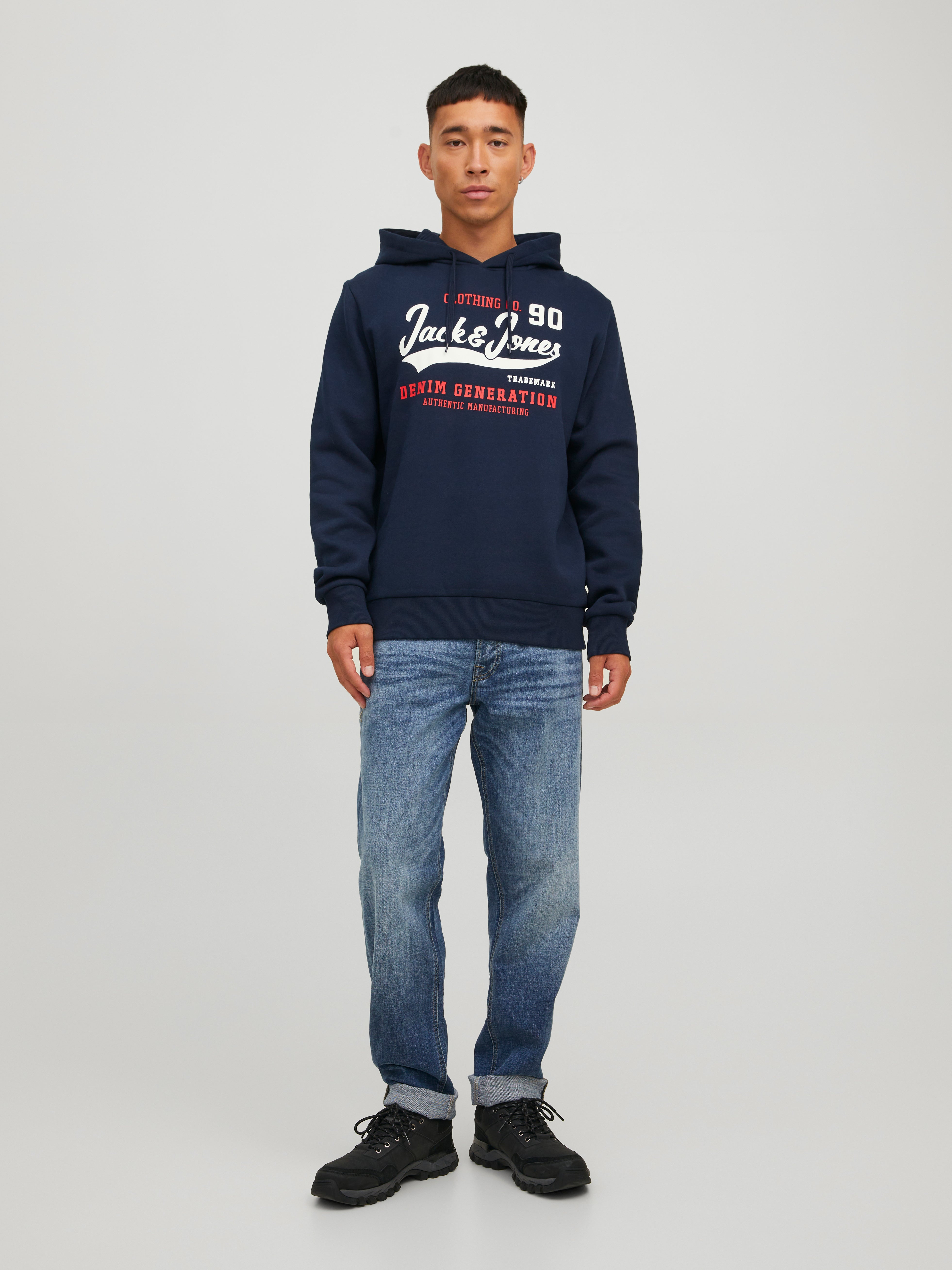 Logo Hoodie | Dark Blue | Jack \u0026 Jones®