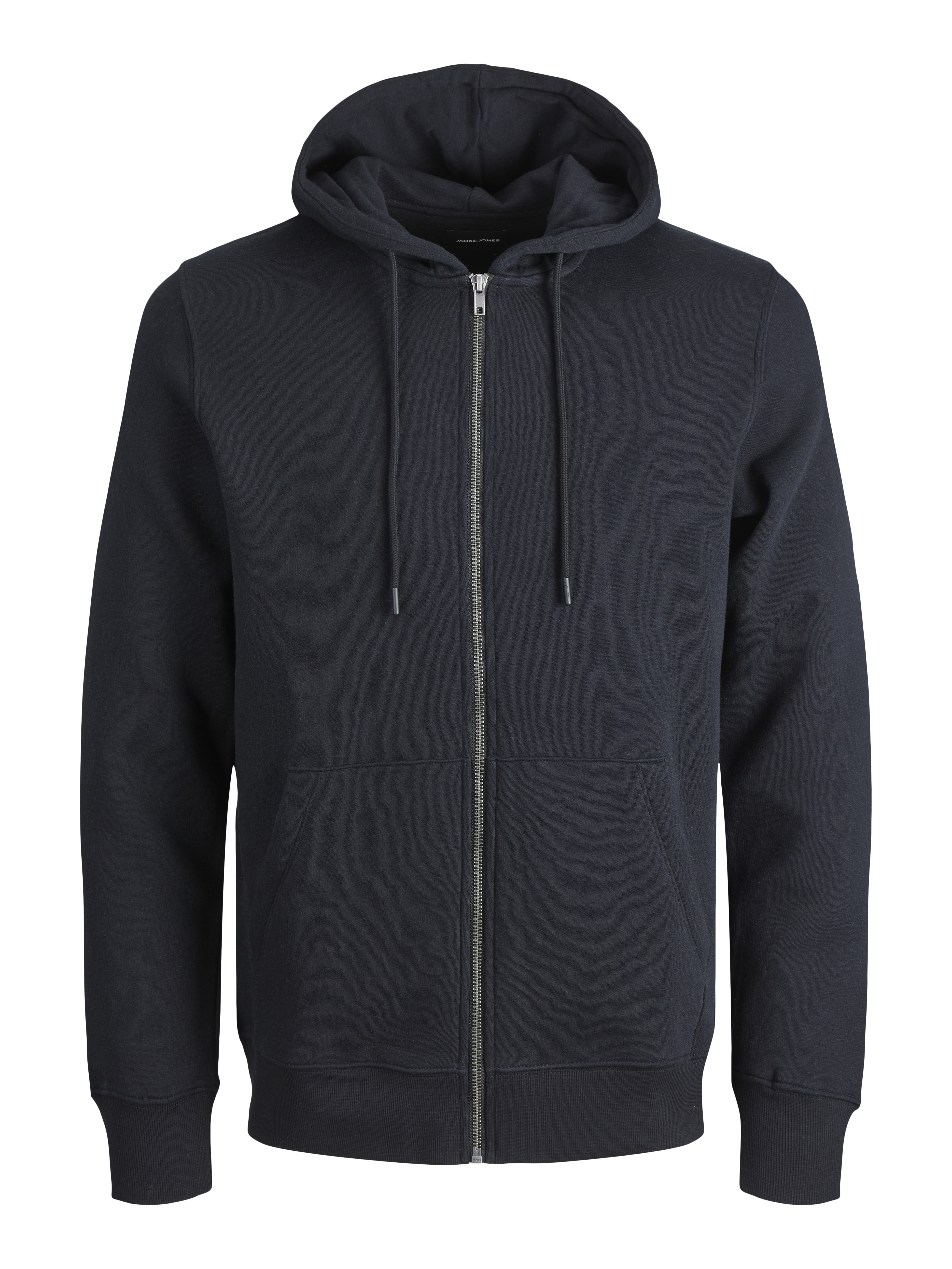 JACK & JONES Sweat à Capuche Zippé Homme – Relaxed Fit, Coton Bio & Polyester Doux, Sweatshirt Fermeture Éclair Confortable Et Tendance