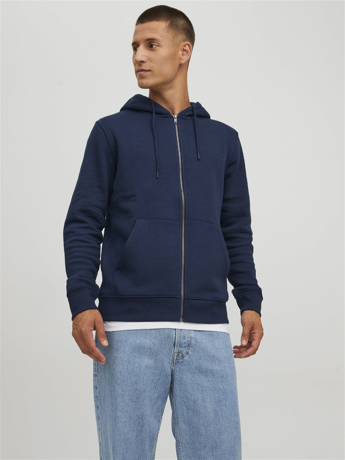 Mens navy hotsell zip hoodie