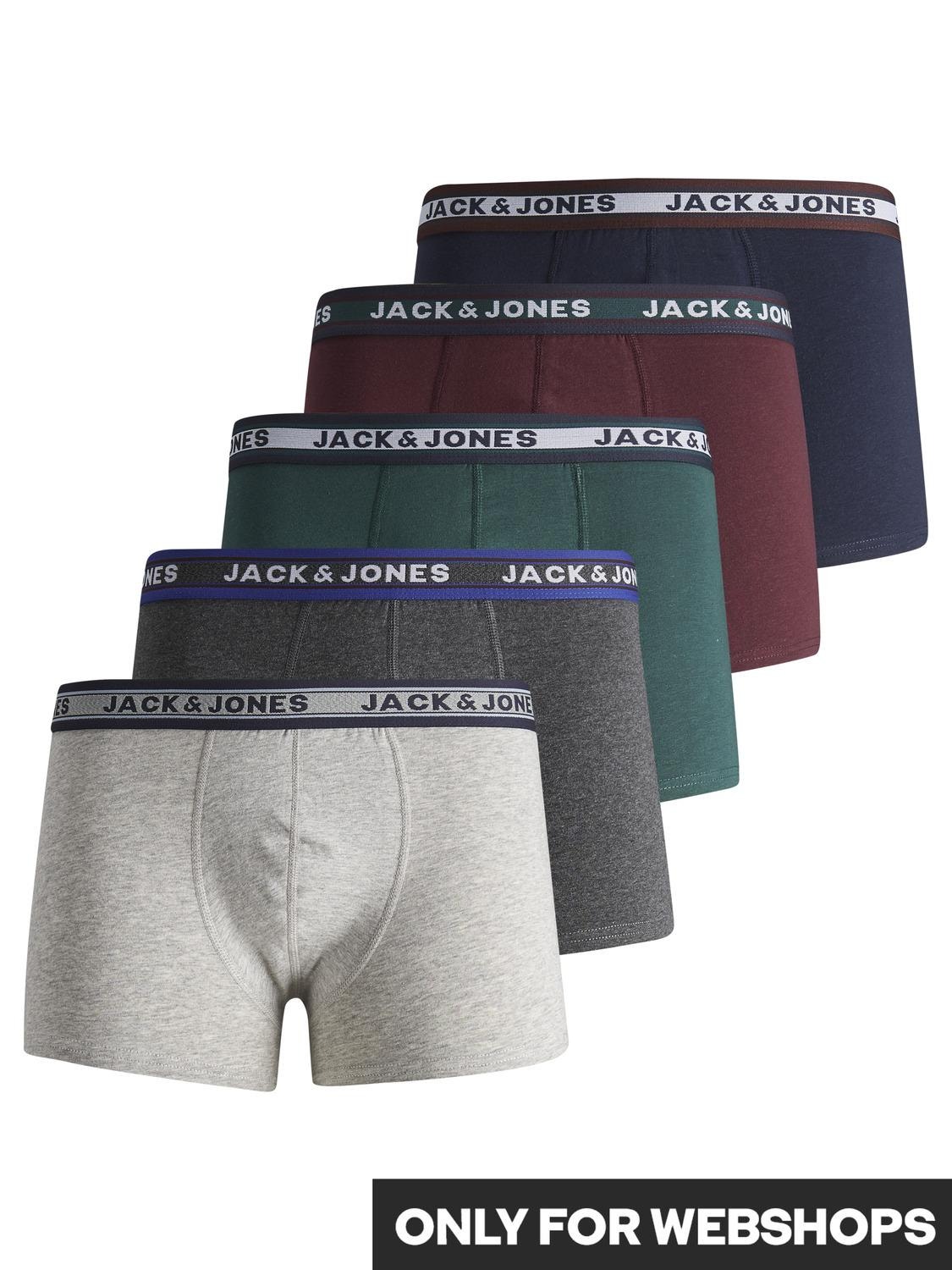 Jack & Jones 5-συσκευασία Κοντό παντελόνι Για αγόρια -Dark Green Melange - 12210880